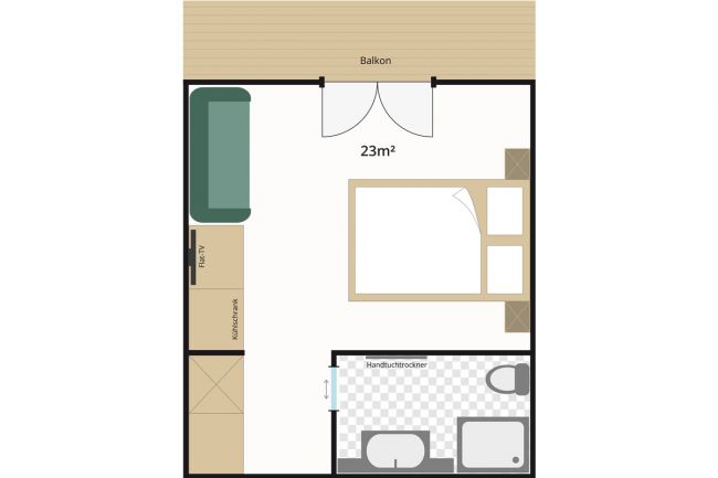 Grundriss Komfort-Doppelzimmer